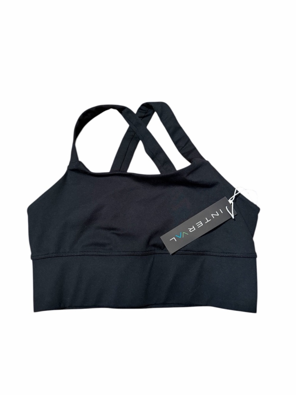Interval Crossback Longline Sports Bra Black NWT Size Small